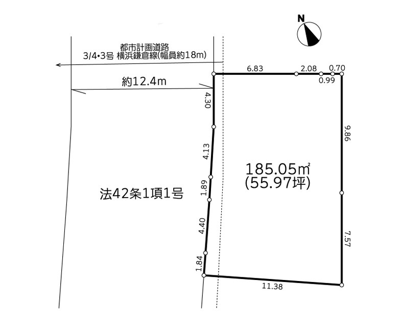 建築条件無売地 鎌倉市岩瀬5期