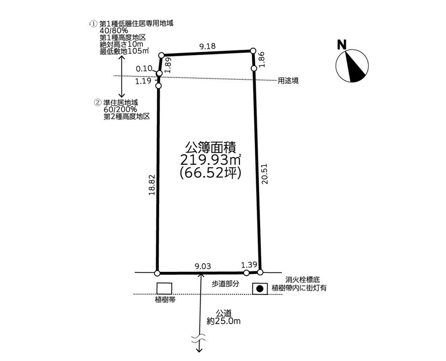 建築条件無売地 町田市小山町66期