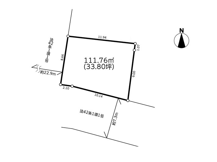 建築条件無売地 府中市是政1丁目4期